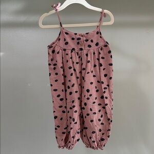 Adorable Pink Polka Dot Kids Romper